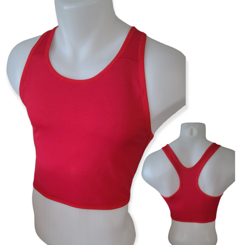 Binder kort “racerback” rood, xtra strong TransUndeez