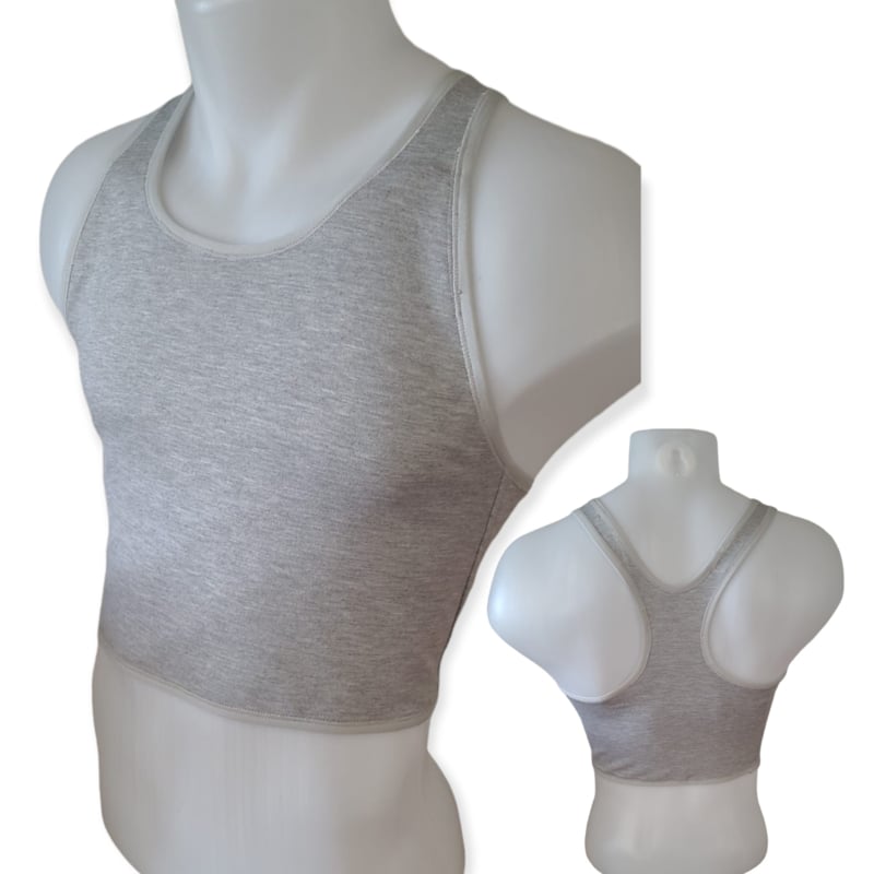 Binder kort racerback licht grijs, extra strong TransUndeez
